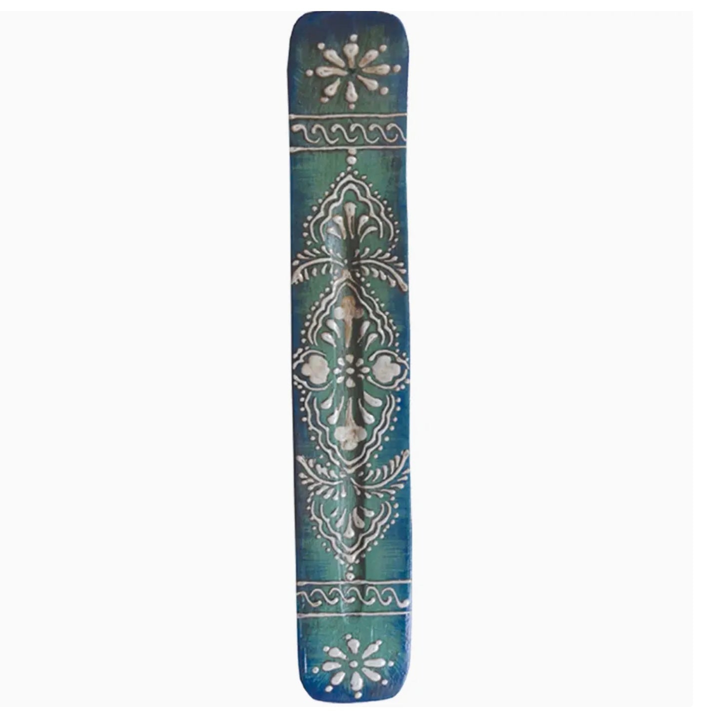 Wooden Incense Holder – Teal
