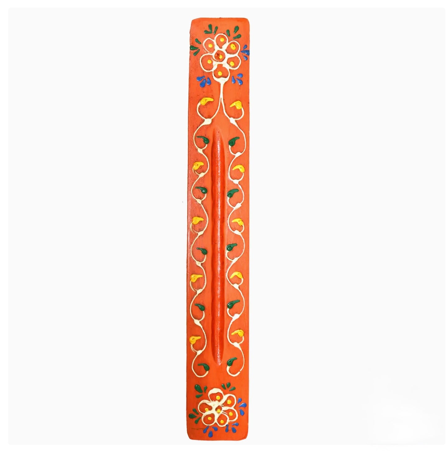Wooden Incense Holder – Orange