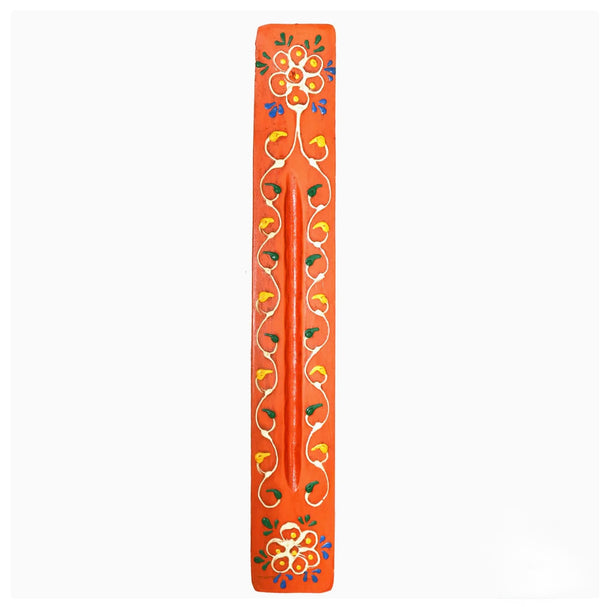 Wooden Incense Holder – Orange